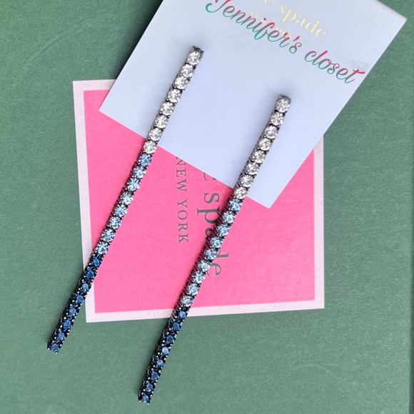 Kate Spade ♠️ Crystal Linear Earrings - Picture 2 of 7